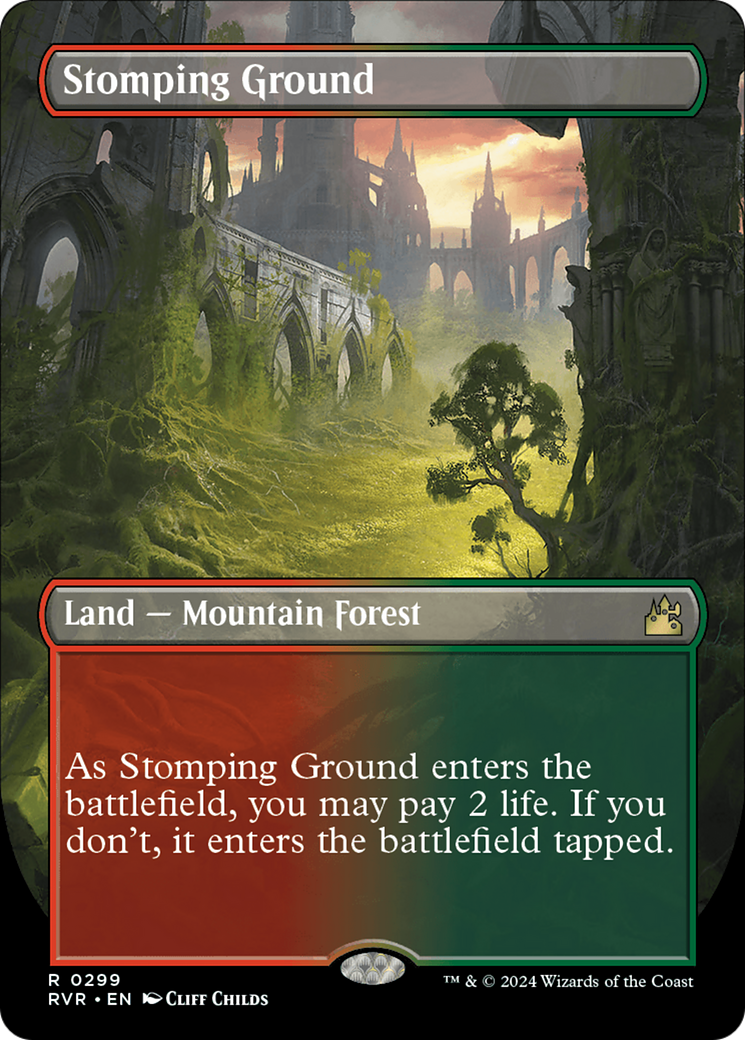 Stomping Ground (Borderless) [Ravnica Remastered] | Dumpster Cat Games