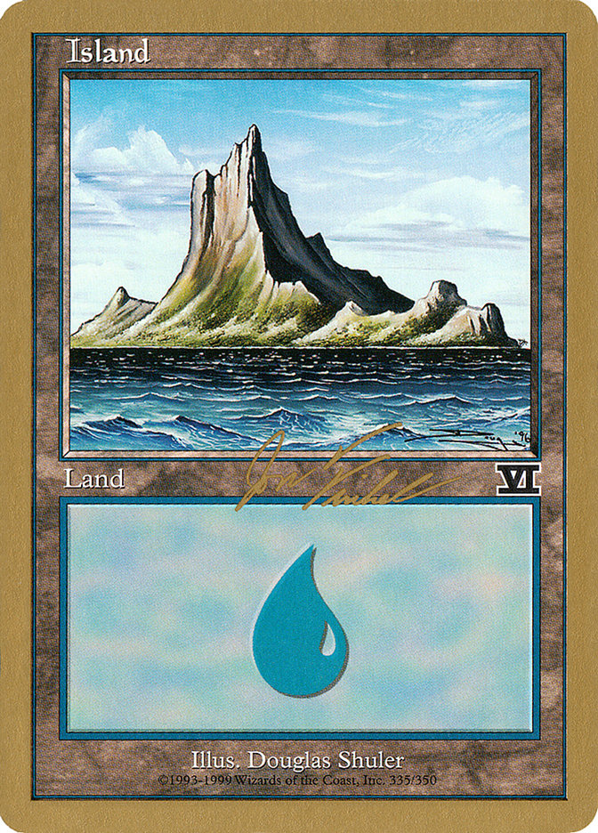 Island (jf335) (Jon Finkel) [World Championship Decks 2000] | Dumpster Cat Games