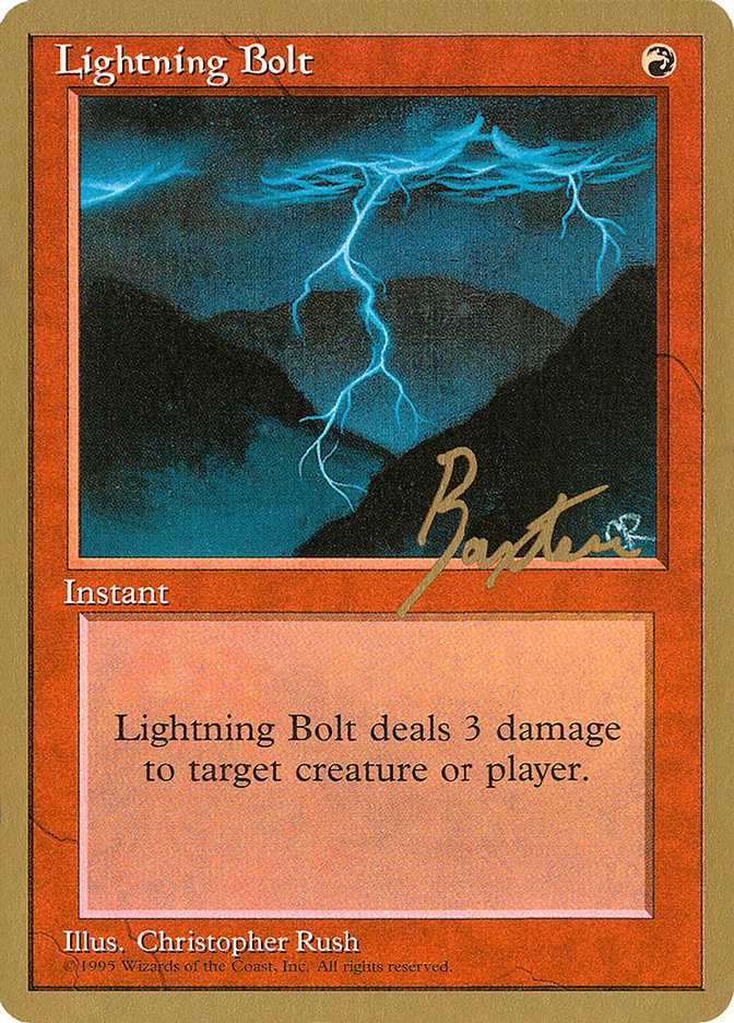 Lightning Bolt (George Baxter) [Pro Tour Collector Set] | Dumpster Cat Games