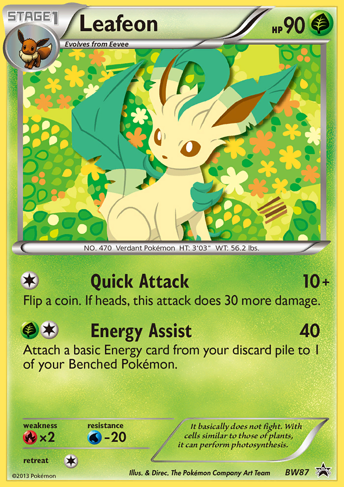 Leafeon (BW87) [Black & White: Black Star Promos] | Dumpster Cat Games