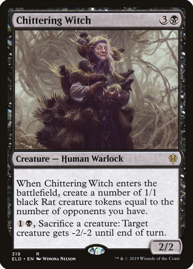 Chittering Witch [Throne of Eldraine] | Dumpster Cat Games