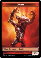 Rebel // Goblin Double-Sided Token [Phyrexia: All Will Be One Commander Tokens] | Dumpster Cat Games