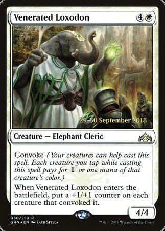 Venerated Loxodon [Guilds of Ravnica Promos] | Dumpster Cat Games