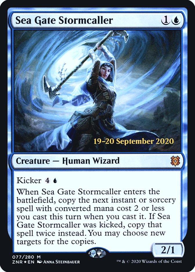 Sea Gate Stormcaller  [Zendikar Rising Prerelease Promos] | Dumpster Cat Games