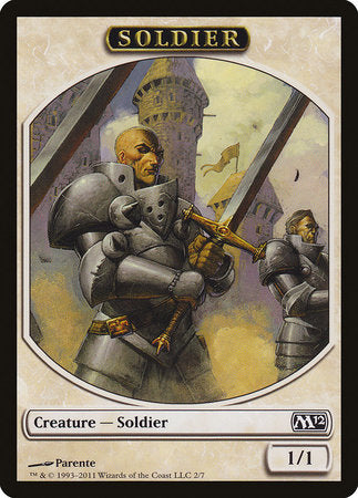 Soldier Token [Magic 2012 Tokens] | Dumpster Cat Games