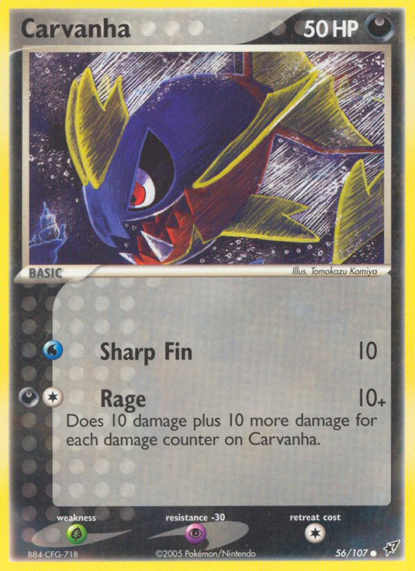 Carvanha (56/107) [EX: Deoxys] | Dumpster Cat Games