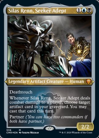 Silas Renn, Seeker Adept (Foil Etched) [Commander Legends] | Dumpster Cat Games