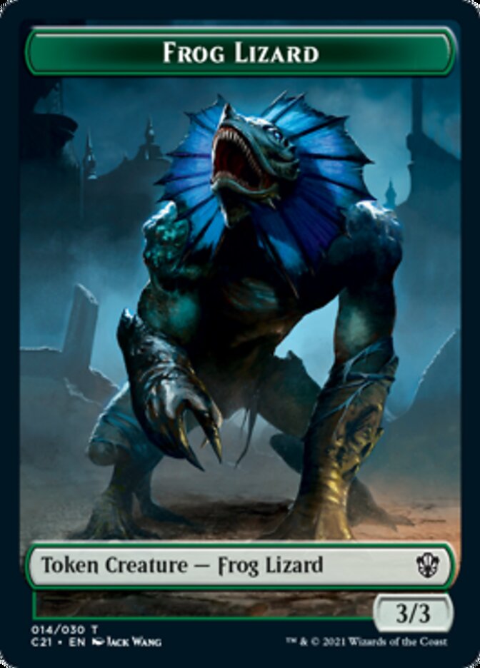 Frog Lizard // Elephant Token [Commander 2021 Tokens] | Dumpster Cat Games