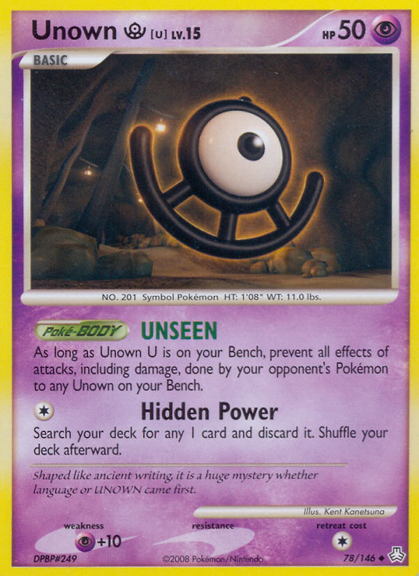 Unown U (78/146) [Diamond & Pearl: Legends Awakened] | Dumpster Cat Games