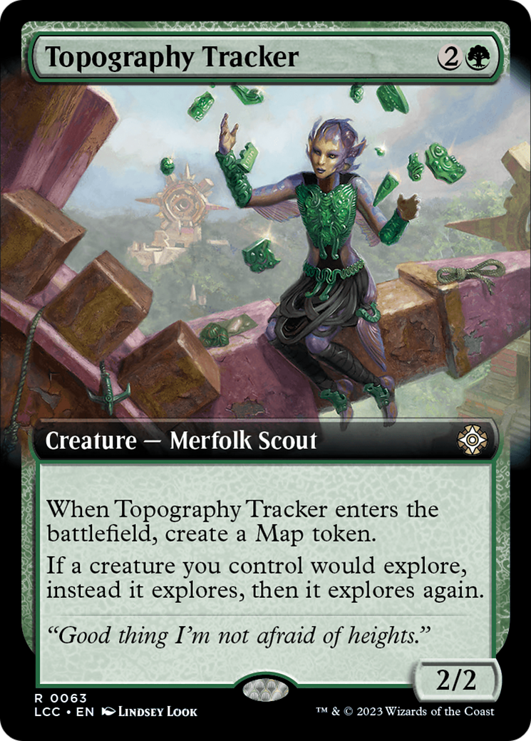 Topography Tracker (Extended Art) [The Lost Caverns of Ixalan Commander] | Dumpster Cat Games