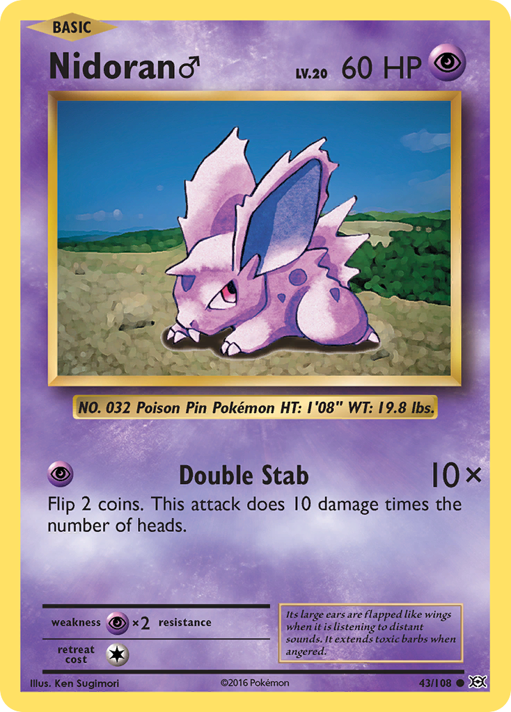 Nidoran (43/108) (Male) [XY: Evolutions] | Dumpster Cat Games