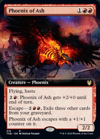 Phoenix of Ash (Extended Art) [Theros Beyond Death] | Dumpster Cat Games