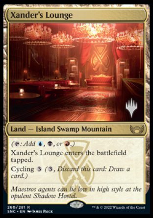 Xander's Lounge (Promo Pack) [Streets of New Capenna Promos] | Dumpster Cat Games