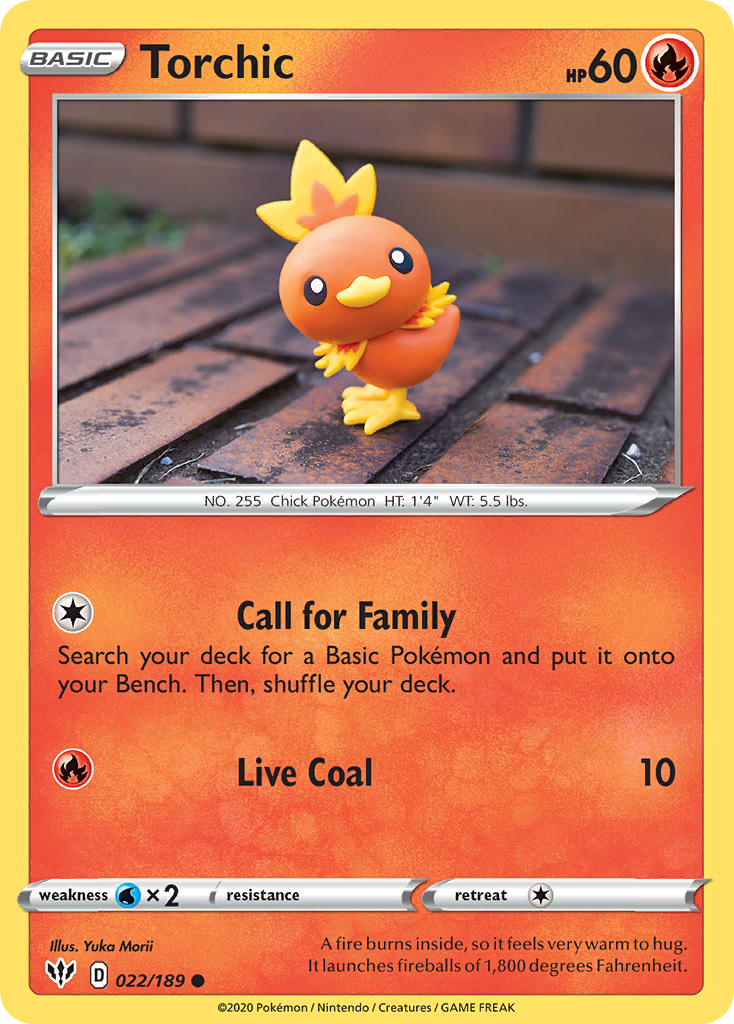 Torchic (022/189) [Sword & Shield: Darkness Ablaze] | Dumpster Cat Games