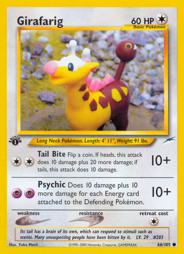 Girafarig (66/105) [Neo Destiny 1st Edition] | Dumpster Cat Games