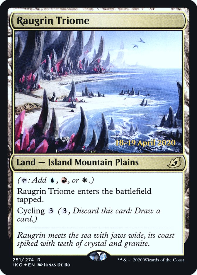 Raugrin Triome  [Ikoria: Lair of Behemoths Prerelease Promos] | Dumpster Cat Games