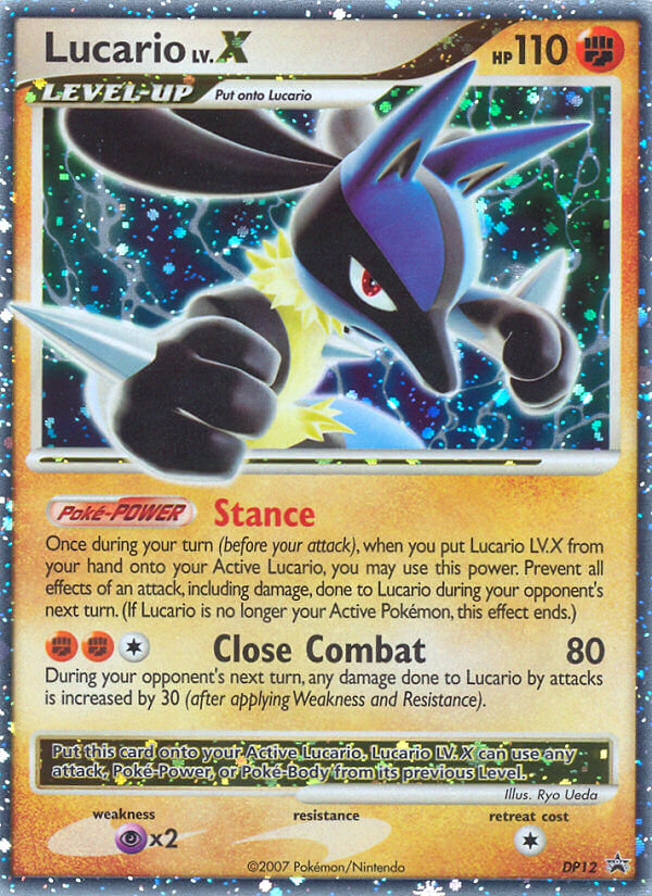 Lucario LV.X (DP12) [Diamond & Pearl: Black Star Promos] | Dumpster Cat Games