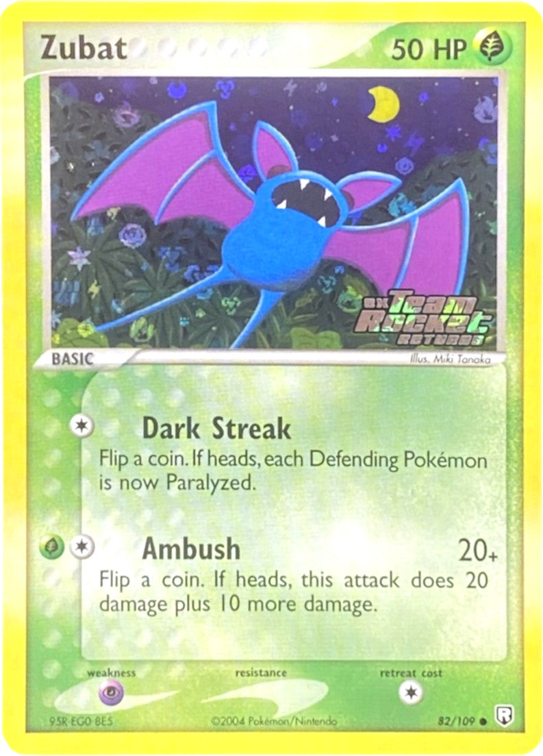 Zubat (82/109) (Stamped) [EX: Team Rocket Returns] | Dumpster Cat Games