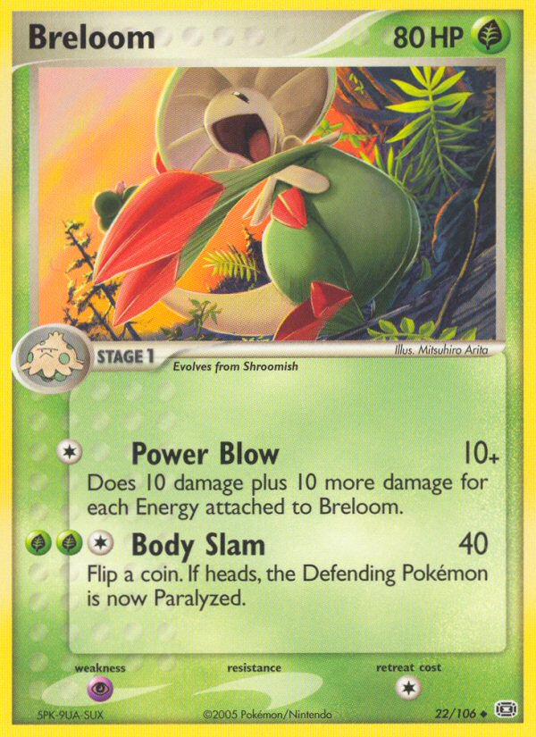 Breloom (22/106) [EX: Emerald] | Dumpster Cat Games