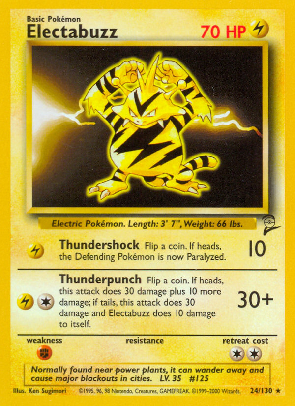 Electabuzz (24/130) [Base Set 2] | Dumpster Cat Games