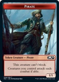 Pirate // Weird Double-sided Token [Core Set 2021 Tokens] | Dumpster Cat Games