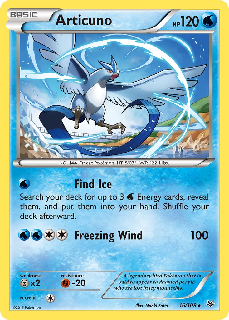 Articuno (16/108) (Theme Deck Exclusive) [XY: Roaring Skies] | Dumpster Cat Games