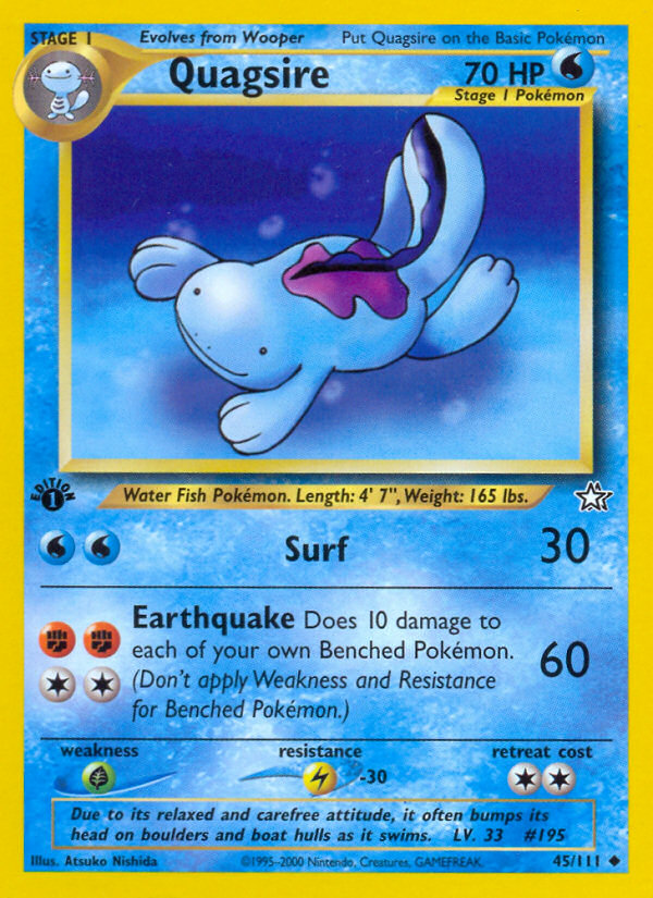 Quagsire (45/111) [Neo Genesis 1st Edition] | Dumpster Cat Games