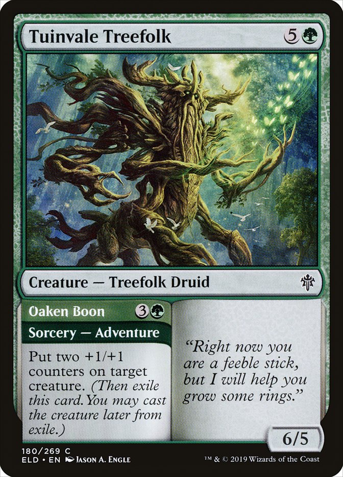 Tuinvale Treefolk // Oaken Boon [Throne of Eldraine] | Dumpster Cat Games