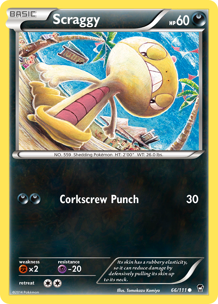 Scraggy (66/111) [XY: Furious Fists] | Dumpster Cat Games