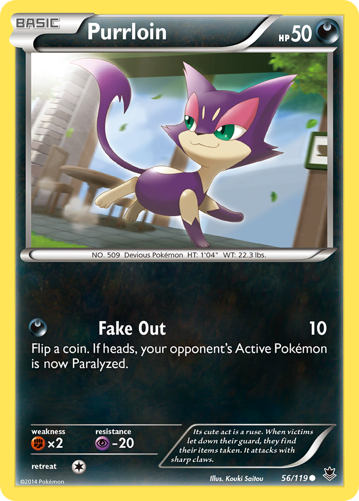 Purrloin (56/119) [XY: Phantom Forces] | Dumpster Cat Games