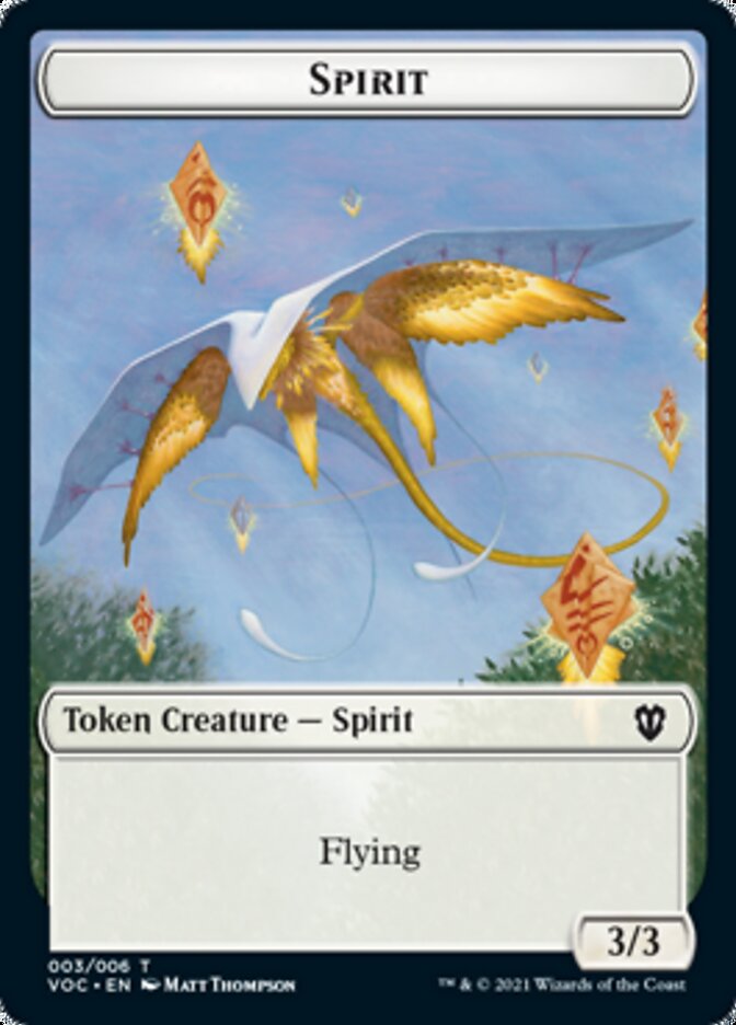 Spirit (003) // Thopter Double-sided Token [Innistrad: Crimson Vow Commander Tokens] | Dumpster Cat Games