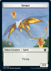 Spirit (003) // Thopter Double-sided Token [Innistrad: Crimson Vow Commander Tokens] | Dumpster Cat Games