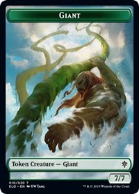 Giant // Food (17) Double-sided Token [Throne of Eldraine Tokens] | Dumpster Cat Games