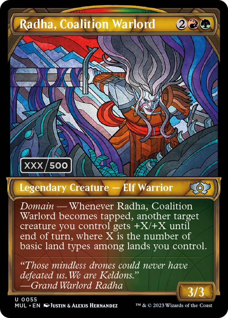 Radha, Coalition Warlord (Serialized) [Multiverse Legends] | Dumpster Cat Games