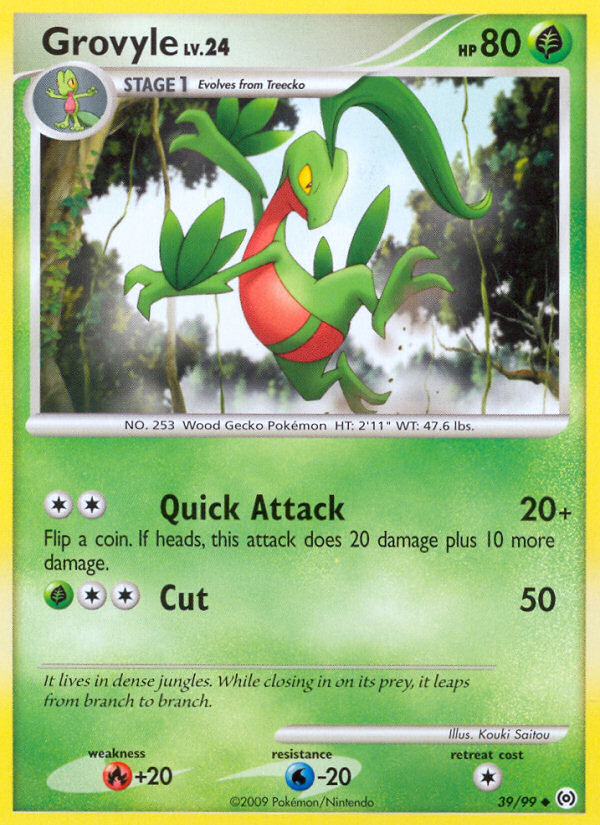 Grovyle (39/99) [Platinum: Arceus] | Dumpster Cat Games