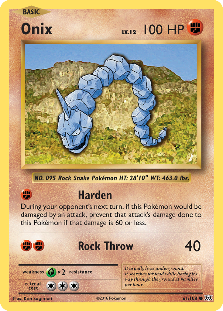 Onix (61/108) [XY: Evolutions] | Dumpster Cat Games