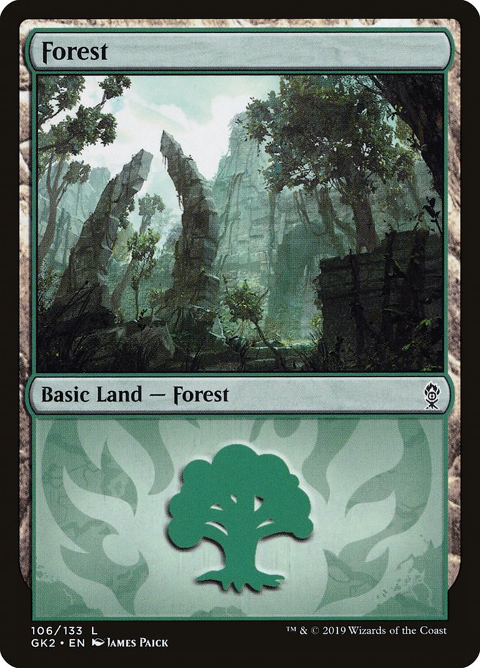 Forest (106) [Ravnica Allegiance Guild Kit] | Dumpster Cat Games