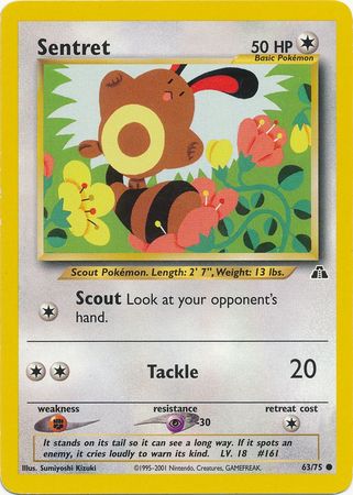 Sentret (63/75) [Neo Discovery Unlimited] | Dumpster Cat Games