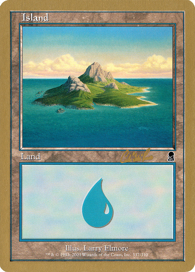 Island (cr337a) (Carlos Romao) [World Championship Decks 2002] | Dumpster Cat Games