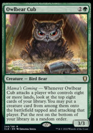 Owlbear Cub [Commander Legends: Battle for Baldur's Gate] | Dumpster Cat Games