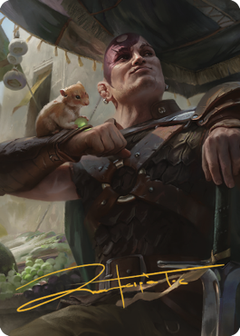 Minsc & Boo, Timeless Heroes Art Card (38) (Gold-Stamped Signature) [Commander Legends: Battle for Baldur's Gate Art Series] | Dumpster Cat Games