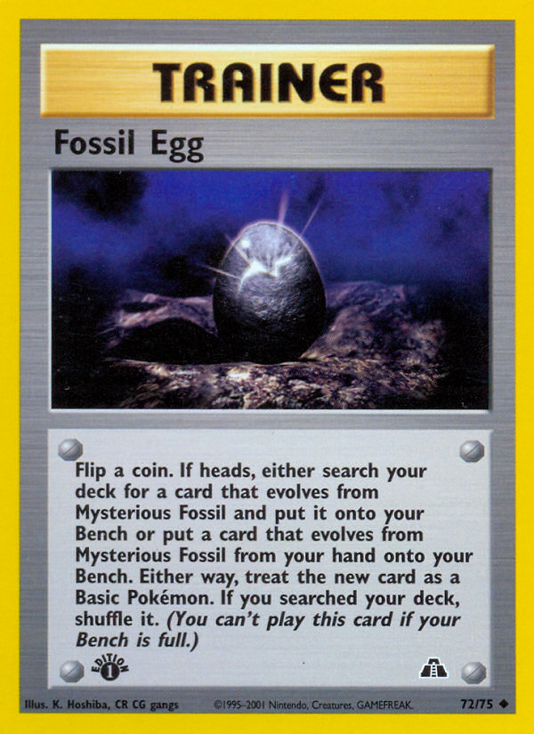 Fossil Egg (72/75) [Neo Discovery 1st Edition] | Dumpster Cat Games