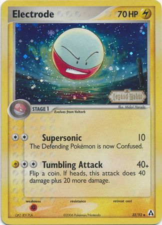 Electrode (32/92) (Stamped) [EX: Legend Maker] | Dumpster Cat Games