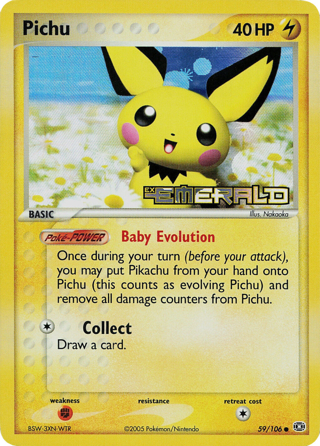 Pichu (59/106) (Stamped) [EX: Emerald] | Dumpster Cat Games