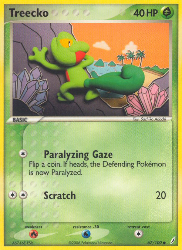 Treecko (67/100) [EX: Crystal Guardians] | Dumpster Cat Games