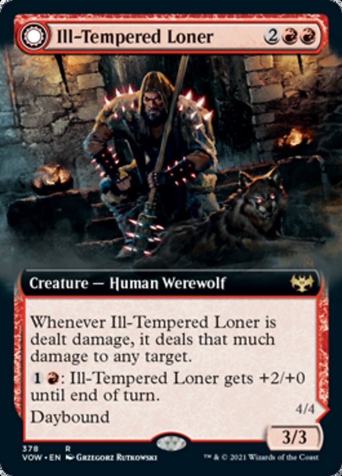 Ill-Tempered Loner // Howlpack Avenger (Extended) [Innistrad: Crimson Vow] | Dumpster Cat Games