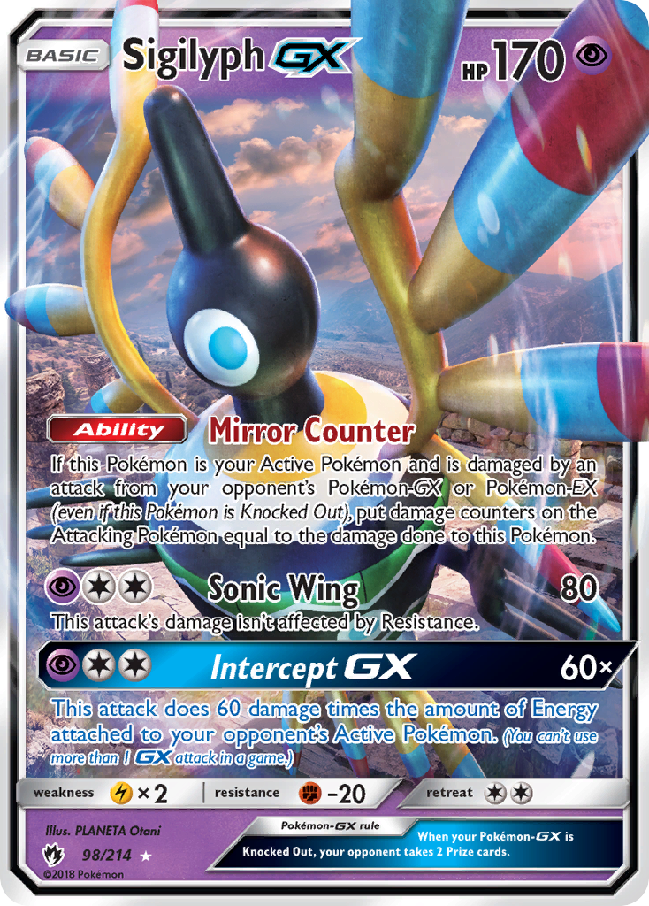 Sigilyph GX (98/214) [Sun & Moon: Lost Thunder] | Dumpster Cat Games