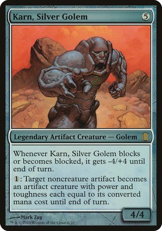 Karn, Silver Golem (Commander's Arsenal) [Commander's Arsenal Oversized] | Dumpster Cat Games