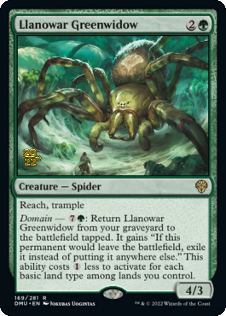 Llanowar Greenwidow [Dominaria United Prerelease Promos] | Dumpster Cat Games