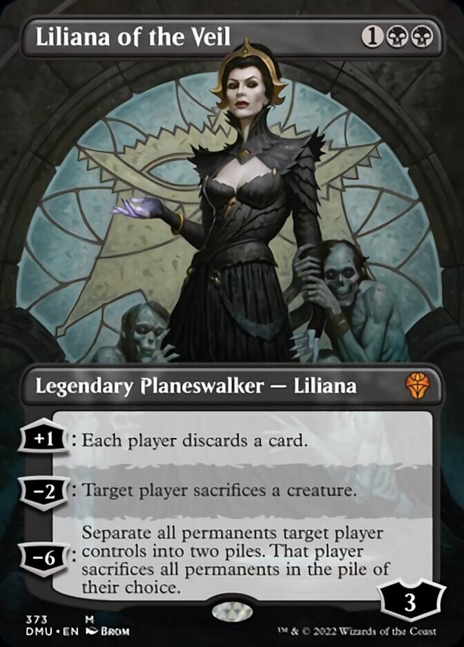 Liliana of the Veil (Borderless) [Dominaria United] | Dumpster Cat Games